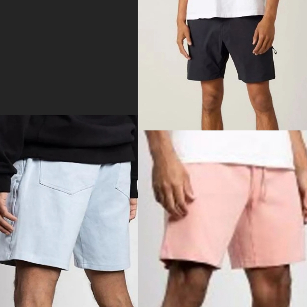 686 Men Everywhere Double Knit Performance Shorts Fleece NEW L salmon color. NEW